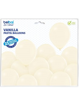 25 ballons premium vanille