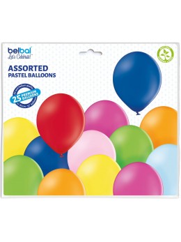 25 ballons premium multicolores