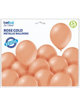 25 ballons premium rose gold métal
