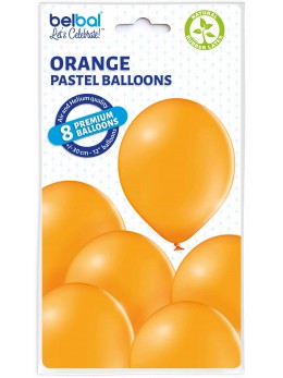 8 Ballons Orange 30cm