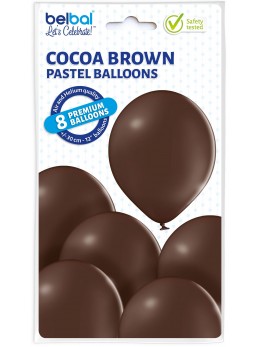 8 Ballons Chocolat 30cm