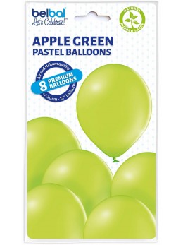 8 Ballons Vert pomme 30cm