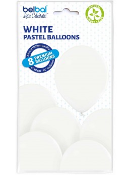 8 Ballons Blanc 30cm