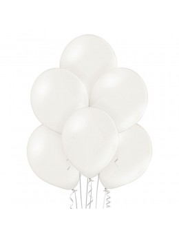 6 Ballons blanc nacré 30cm