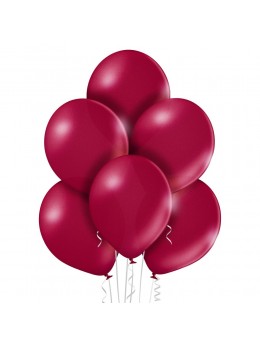 6 Ballons bordeaux nacré 30cm