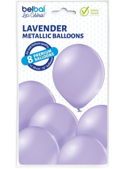 8 Ballons lilas nacré 30cm