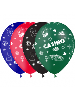 8 Ballons thème casino