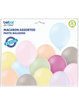 25 ballons premium tons pastels