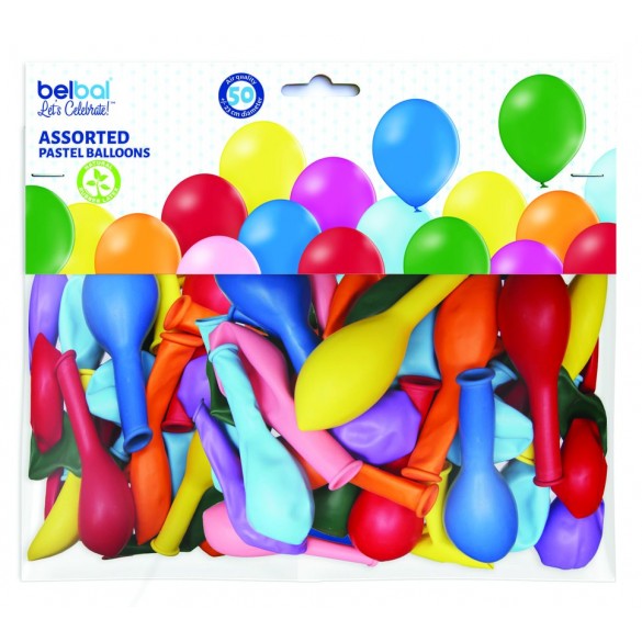 50 ballons multicolores 30cm