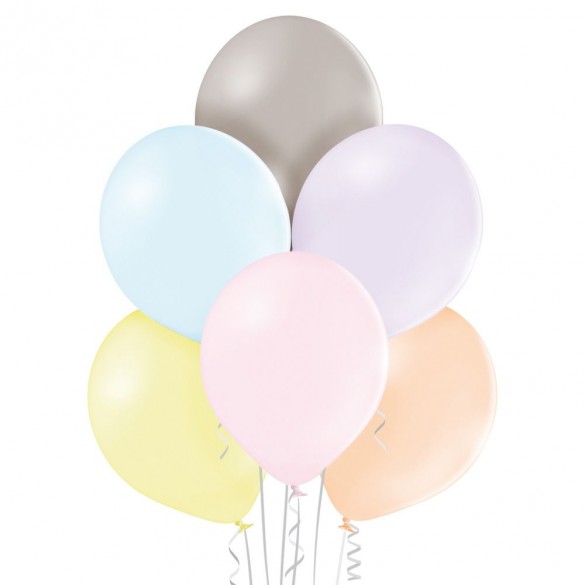 50 ballons pastels assortis 30cm