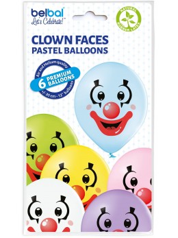 6 Ballons tête de clown