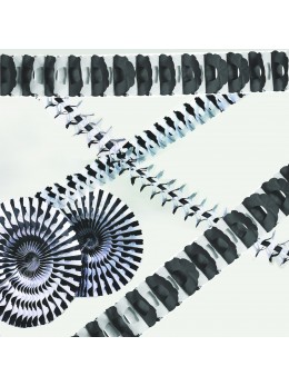 Guirlande papier bicolore noir et blanc