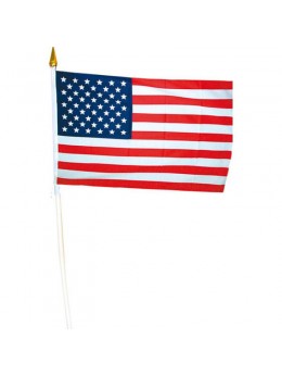 12 drapeaux USA tissu 15x23cm
