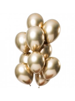 12 Ballons premium shine gold