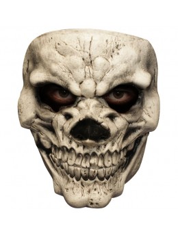 Masque visage squelette latex blanc