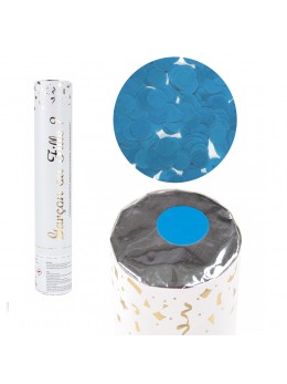 Canon à confetti gender reveal bleu 30cm