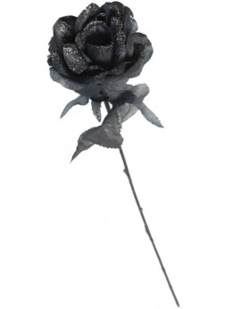 Rose noire tissu paillettes
