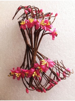 Bouquet fleurs de pommier fuchsia