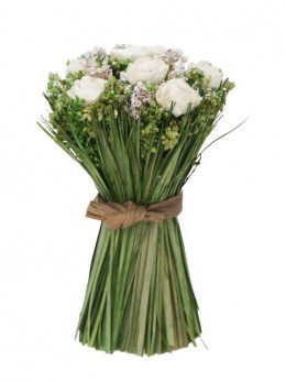 Mini bouquet de roses blanches 11cm