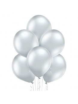 6 Ballons argent glossy