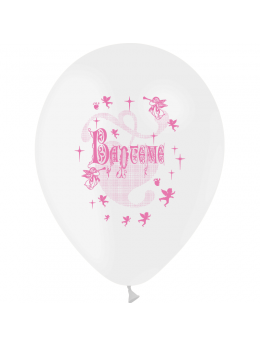 10 Ballons baptème rose 30cm
