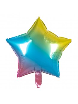 Ballon étoile multicolore 45cm