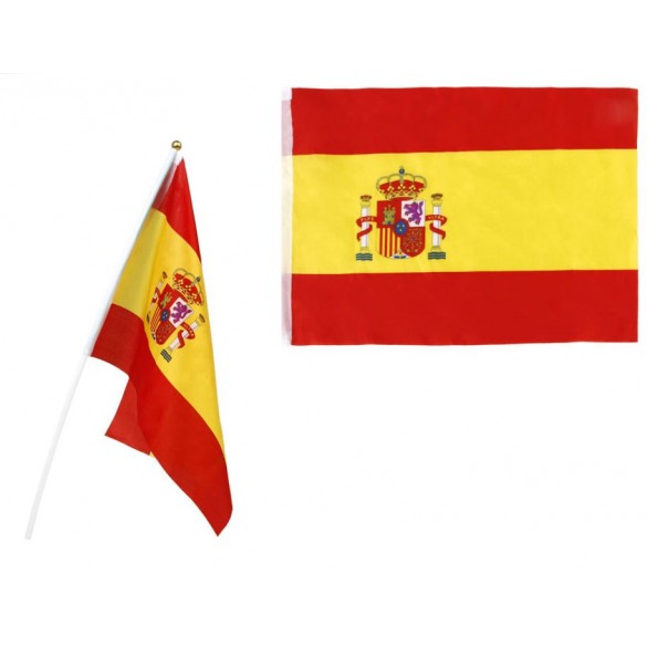 Drapeau Espagne polyester 30/45cm - patriote - supporter pas cher