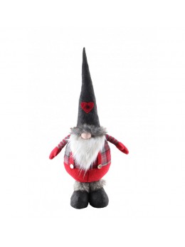 Gnome rouge et gris 62cm