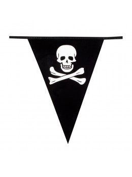 Guirlande triangle pirate tête de mort