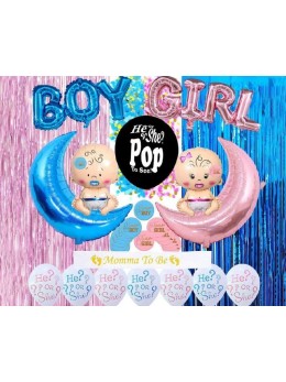 Pack déco ballons gender reveal
