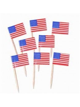 24 mini drapeaux USA