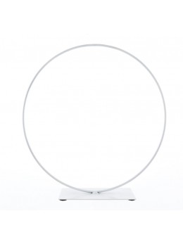Centre de table anneau métal blanc 40cm