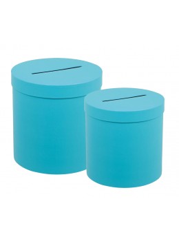 Lot 2 urnes ronde turquoise