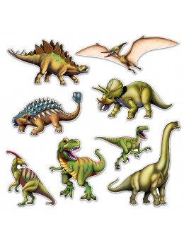 Lot de décos carton thème dinosaure