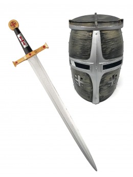 Kit casque et épée de chevalier croisé enfant