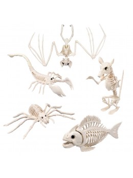 Lot de 5 Décos squelette animal