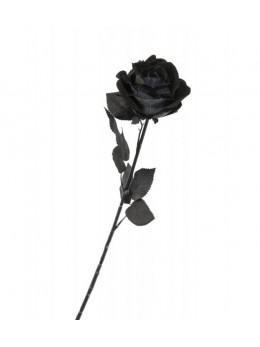 Rose noire tissu 65cm