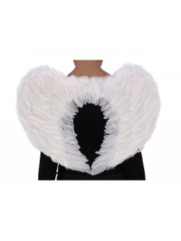 Ailes ange plumes blanches 60cm X 45cm
