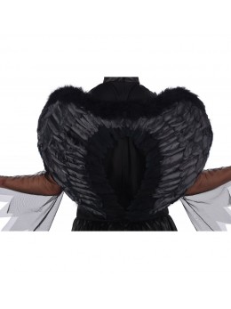 Ailes ange plumes noir 60cm X 45cm