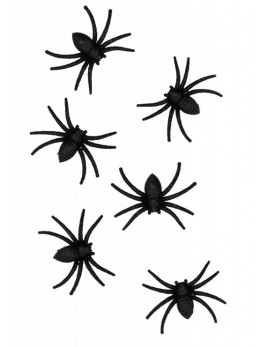 Sachet 6 araignées paillettes 7.5 cm