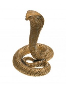 Déco serpent cobra résine or