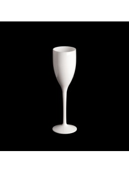 Flute à champagne réutilisable blanche