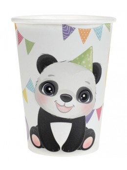 10 Gobelets carton Panda mignon
