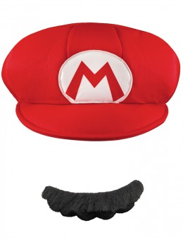 Casquette et moustache Mario officiel