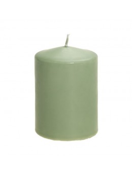 Bougie cylindrique vert sauge 6cmx10cm
