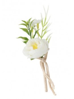 Mini bouquet pivoine blanche sur tige