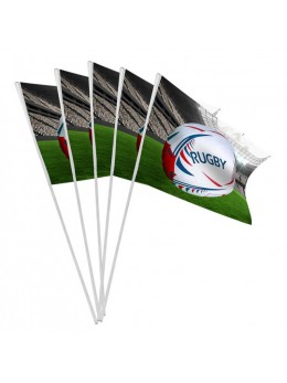 10 Drapeaux papier rugby