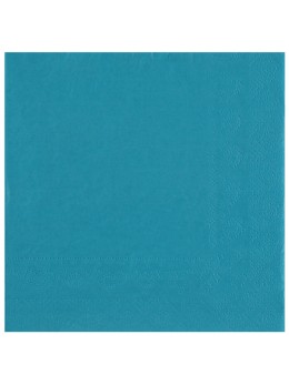 25 Serviettes papier turquoise