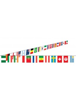 Guirlande papier 32 pays du monde