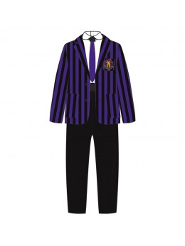 Déguisement uniforme Adams enfant noir et violet